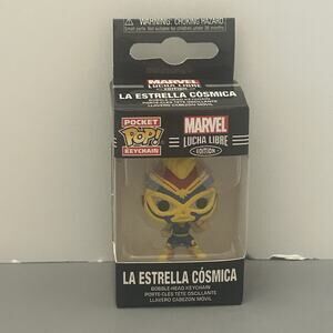 Funko Pocket Pop Keychain La Estrella Cosmica Marvel Lucha Libra Edition